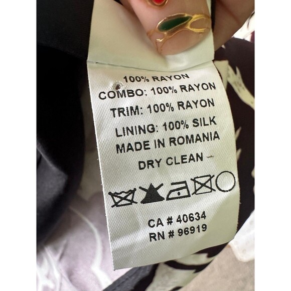 Marc Jacobs Women's 100% Cupro Vegan Luxury Hawaiian Inspired Designer Dress 10 - Picture 9 of 10